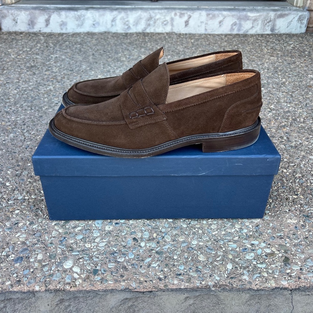 Trickers James Penny Loafer - Chocolate Suede UK 11